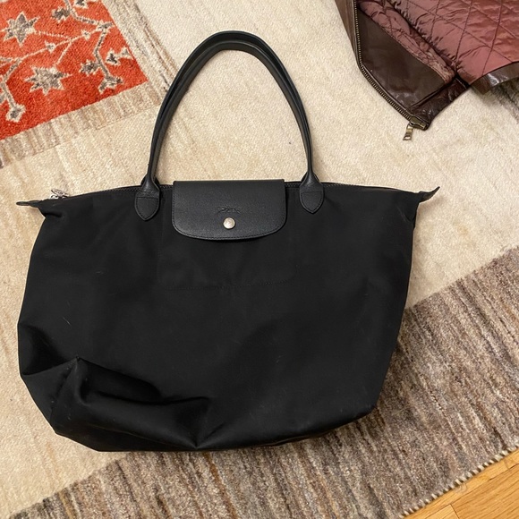 Longchamp Bags Longchamp Le Pliage Black Bag With Shoulder Straps